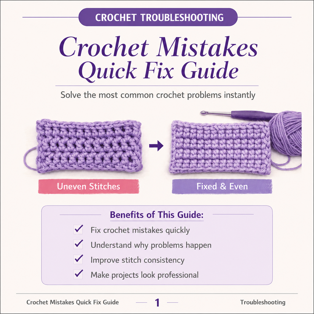Crochet Mistakes Quick-Fix Guide