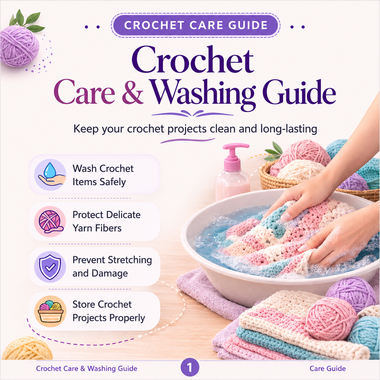 Crochet Care & Washing Guide