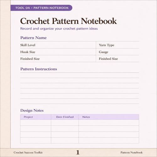 Crochet Pattern Notebook